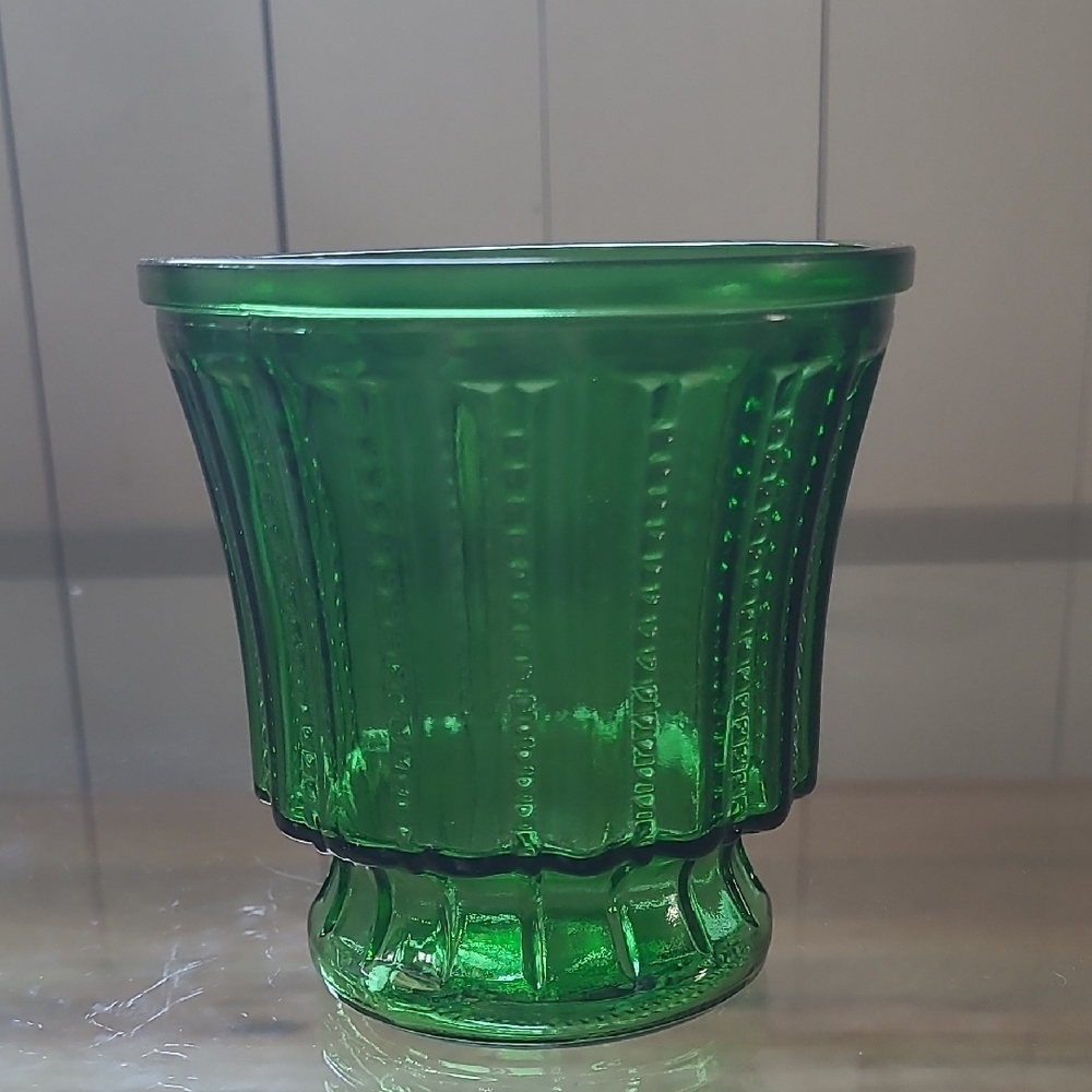 Green Glass Vase